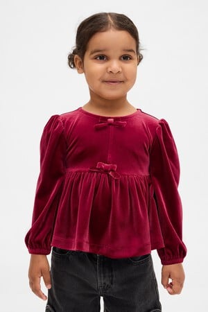 Baby &amp; Toddler Velour Bow Top