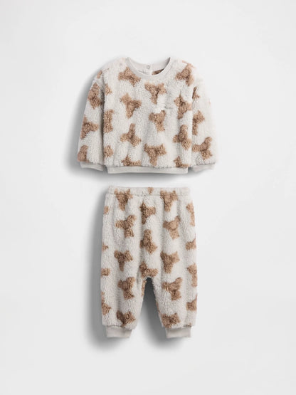 Baby Sherpa Brannan Bear Outfit Set - SERENE BLUE / 12-18M