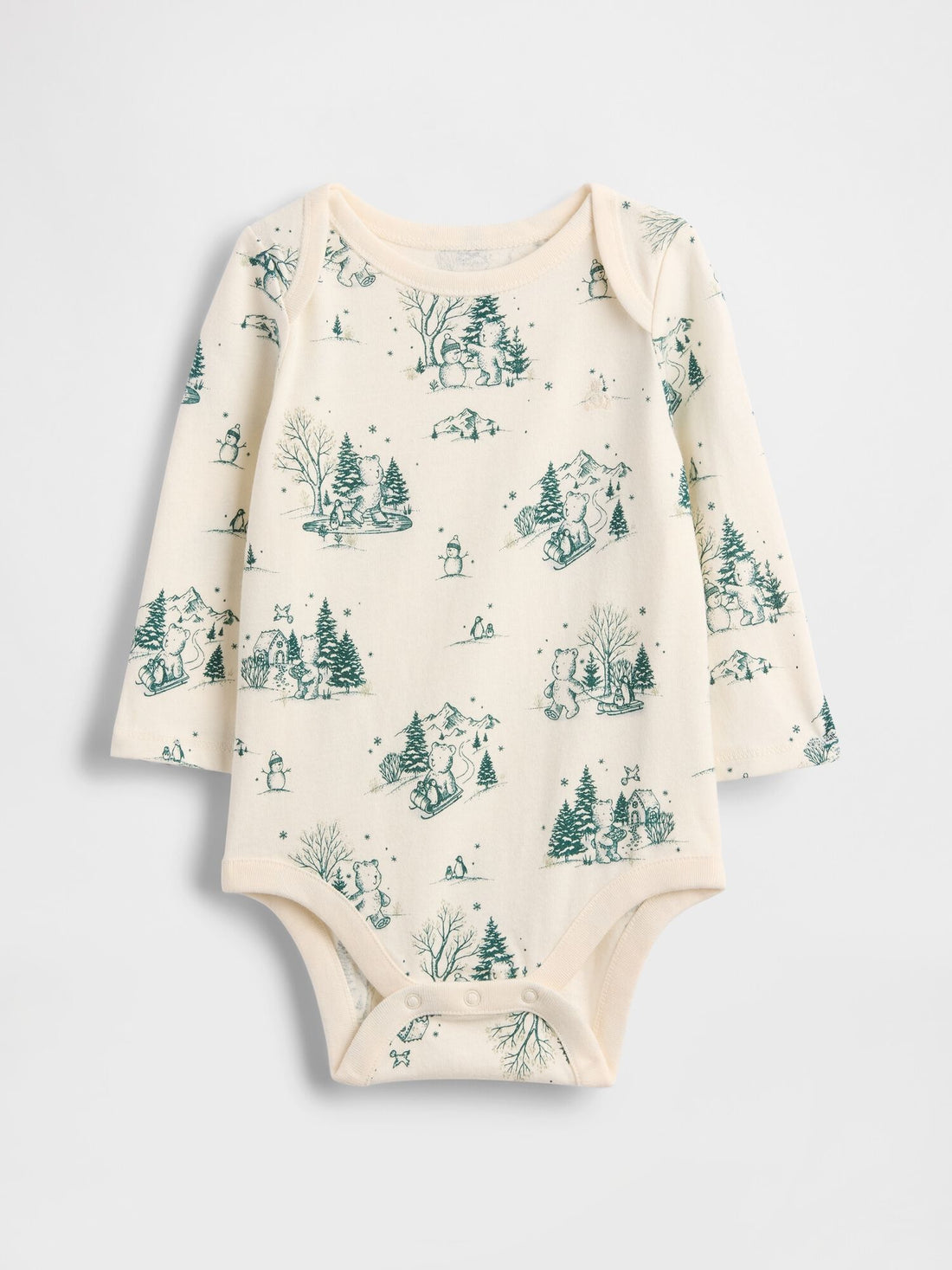 Baby First Favorites Organic Cotton Bodysuit - IVORY FROST TOILE / 12-18M