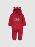 Baby Arch Logo Hoodie One-Piece - MODERN RED / 12-18M