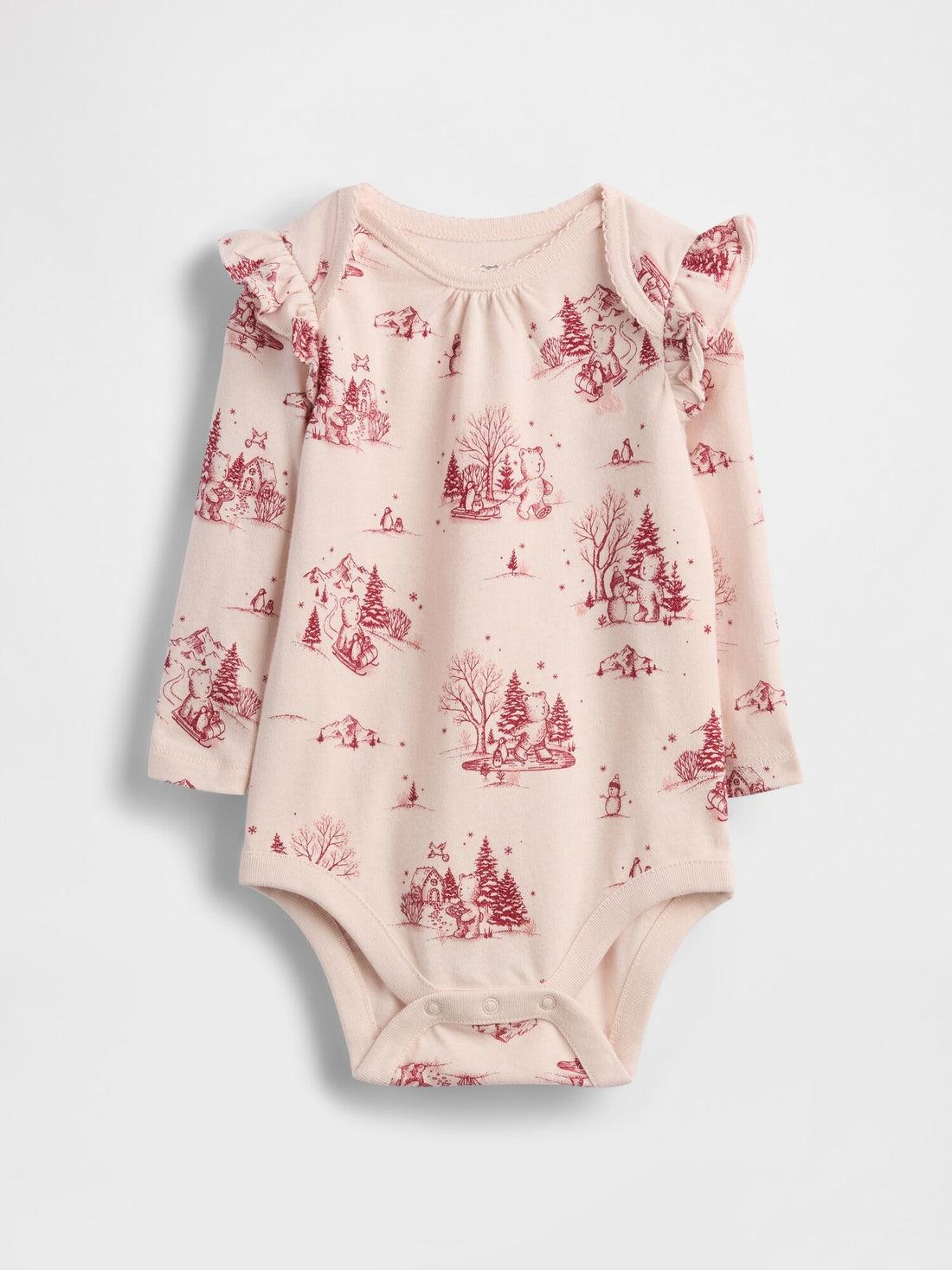 Baby First Favorites Organic Cotton Bodysuit - BARELY PINK TOILE / 12-18M