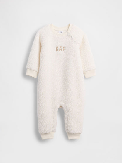 Baby Sherpa Logo One-Piece - IVORY FROST / 12-18M