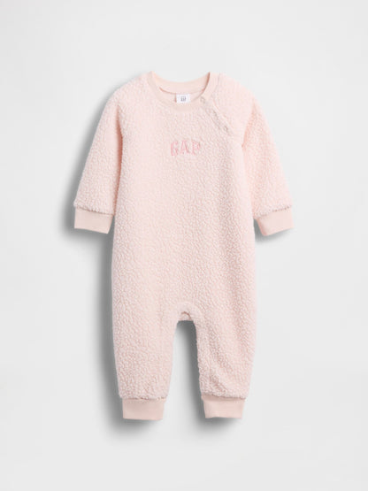 Baby Sherpa Logo One-Piece - BARELY PINK / 12-18M
