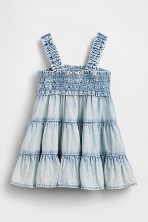 Baby Denim Tiered Dress