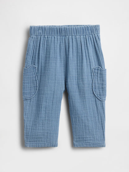 Baby Cotton Gauze Brannan Bear Pants - TRUE INDIGO 340 / 12-18M