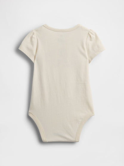 Baby Organic Cotton Floral Logo Bodysuit