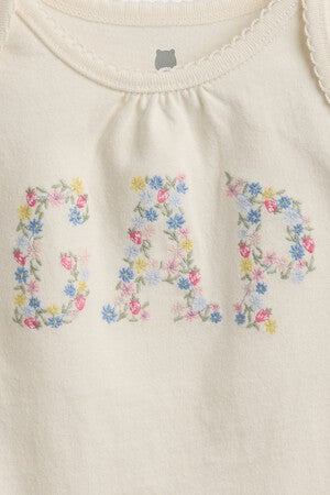 Baby Organic Cotton Floral Logo Bodysuit