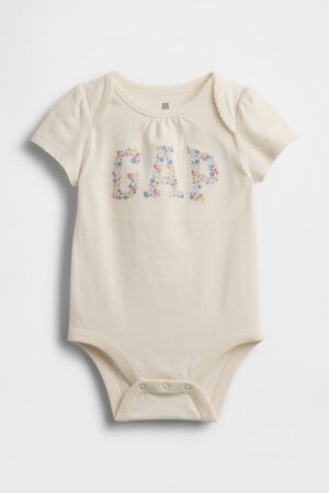 Baby Organic Cotton Floral Logo Bodysuit