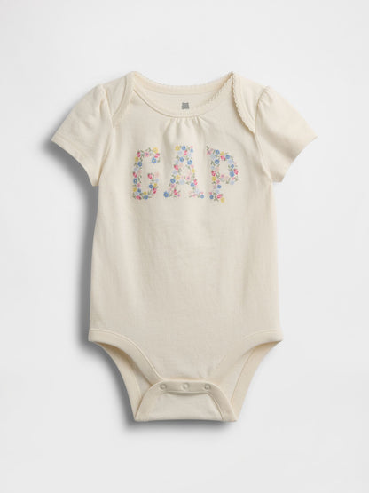 Baby Organic Cotton Floral Logo Bodysuit - MULTI DITSY FLORAL / 12-18M