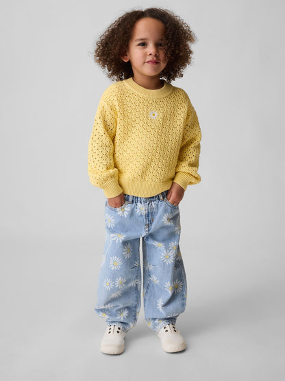 Baby &amp; Toddler Daisy Horseshoe Jeans - MEDIUM WASH / 12-18M
