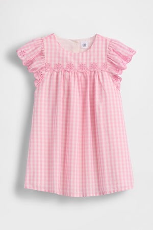 Baby &amp; Toddler Eyelet Gingham Dress