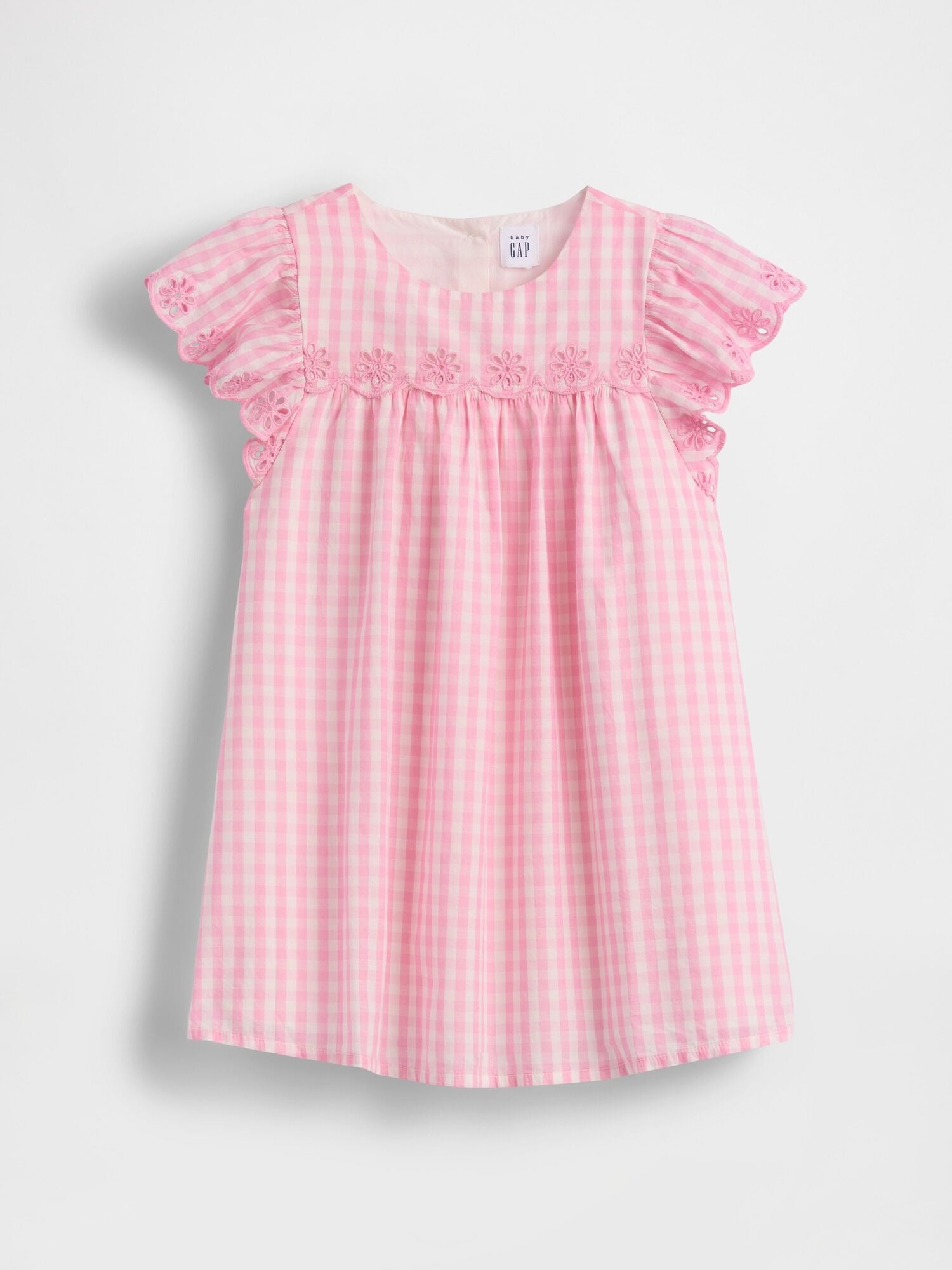 Baby &amp; Toddler Eyelet Gingham Dress - PINK GINGHAM / 12-18M