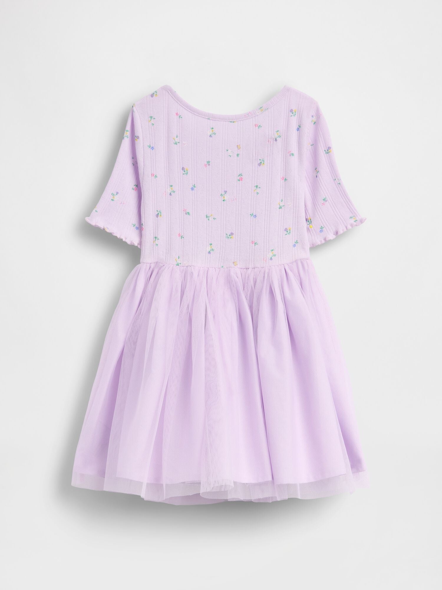 Baby &amp; Toddler Pointelle &amp; Tulle Mixed Media Dress