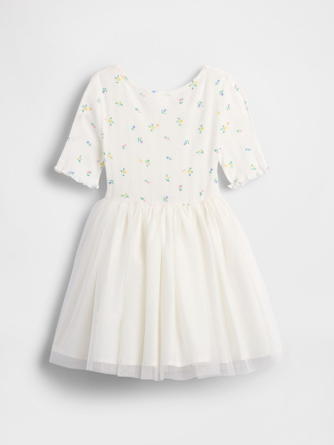 Baby &amp; Toddler Pointelle &amp; Tulle Mixed Media Dress