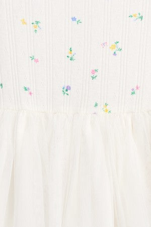 Baby &amp; Toddler Pointelle &amp; Tulle Mixed Media Dress