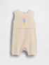 Baby Ice Cream Crochet Shorty One-Piece - IVORY FROST / 12-18M