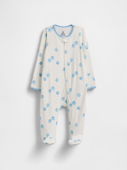 Baby First Favorites Footed One-Piece - BLUEBERRY 19-4021 TCX / 0-3M