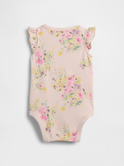 Baby First Favorites Organic Cotton Flutter-Sleeve Bodysuit