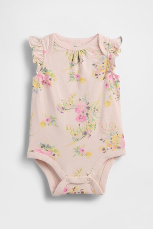 Baby First Favorites Organic Cotton Flutter-Sleeve Bodysuit