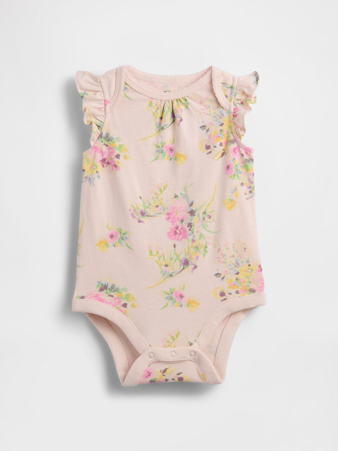 Baby First Favorites Organic Cotton Flutter-Sleeve Bodysuit - SP26 PASTEL MLT FLORAL / 12-18M