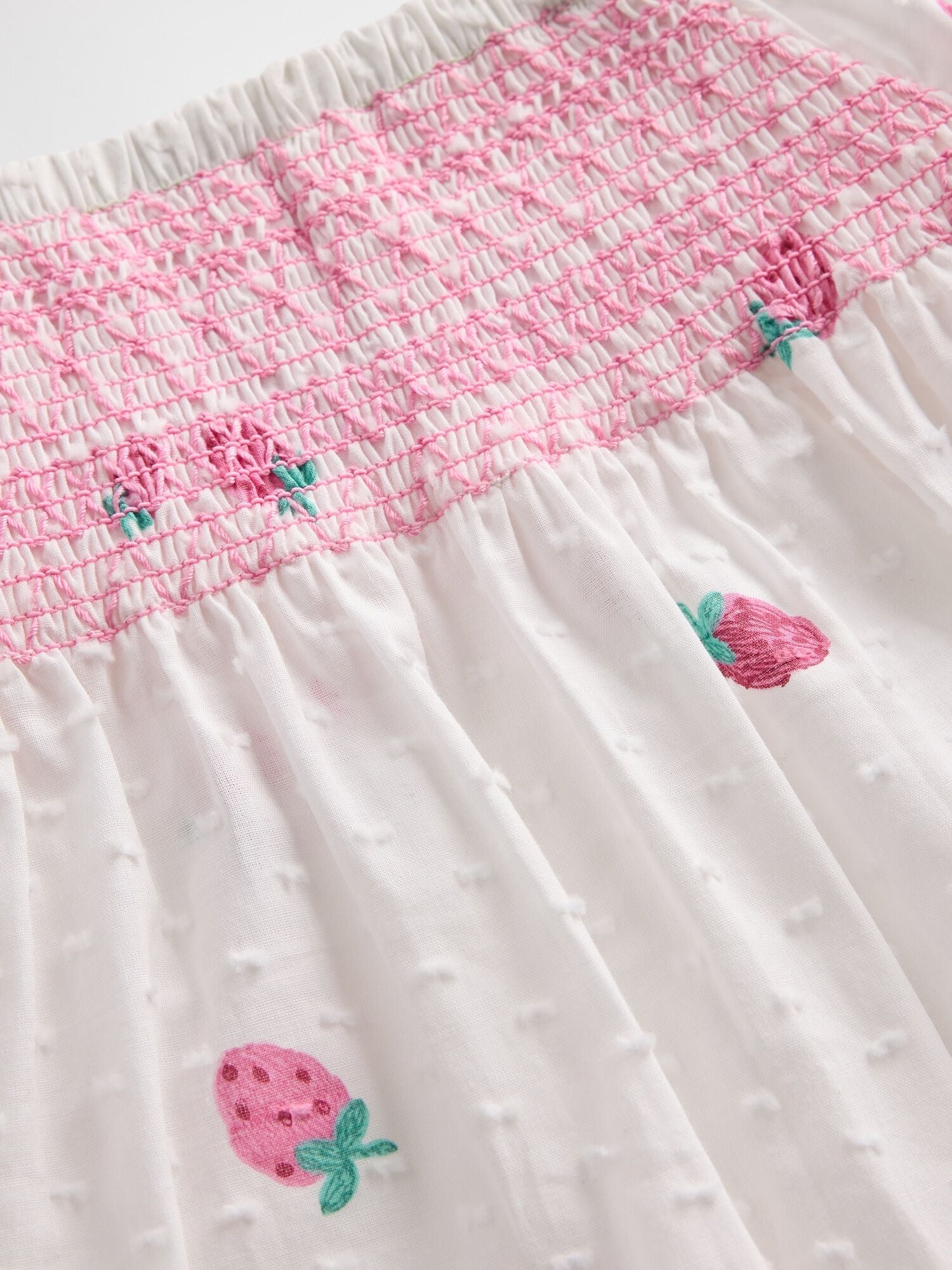Baby Smocked Strawberry Outfit Set