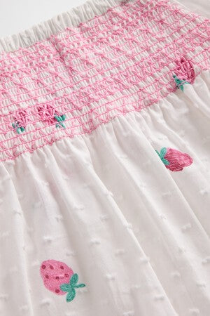 Baby Smocked Strawberry Outfit Set