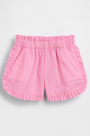 Baby &amp; Toddler Linen-Cotton Ruffle Dolphin Shorts
