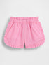 Baby & Toddler Linen-Cotton Ruffle Dolphin Shorts - PARISIAN PINK / 12-18M