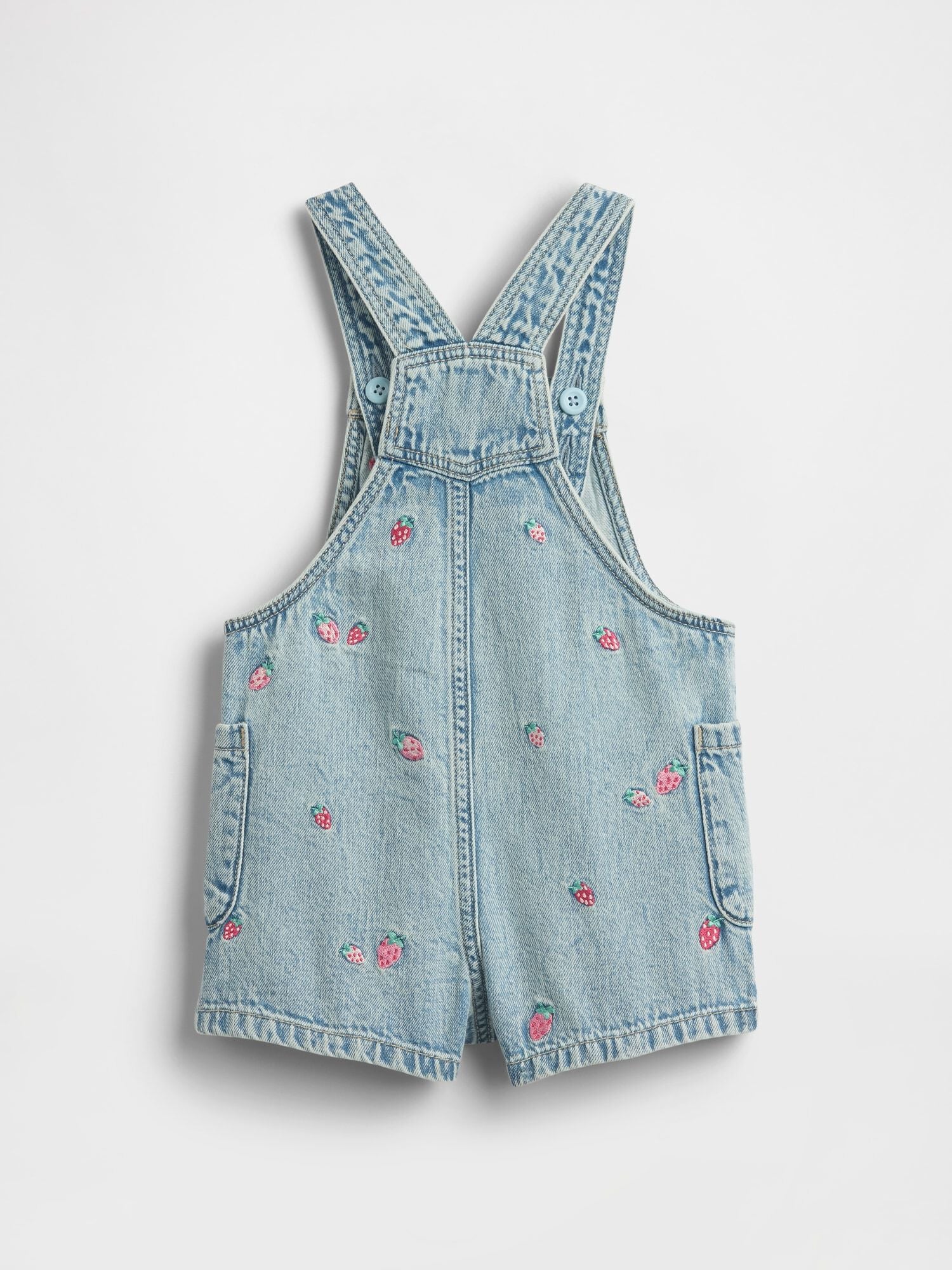 Baby &amp; Toddler Embroidered Denim Shortalls
