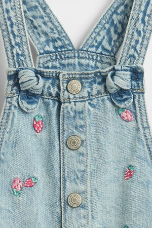 Baby &amp; Toddler Embroidered Denim Shortalls
