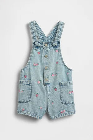 Baby &amp; Toddler Embroidered Denim Shortalls