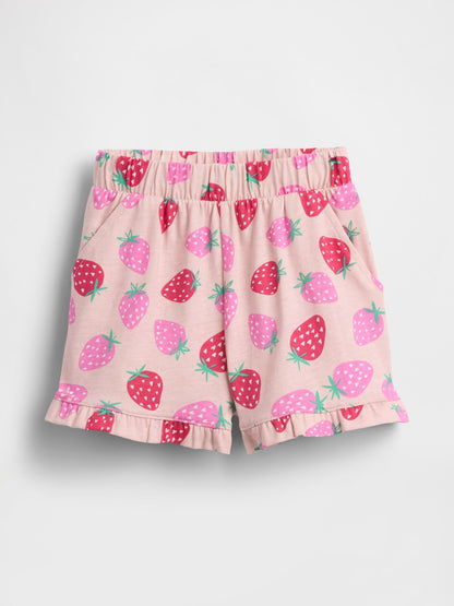 Baby &amp; Toddler Mix &amp; Match Pull-On Ruffle Shorts - STRAWBERRY / 12-18M