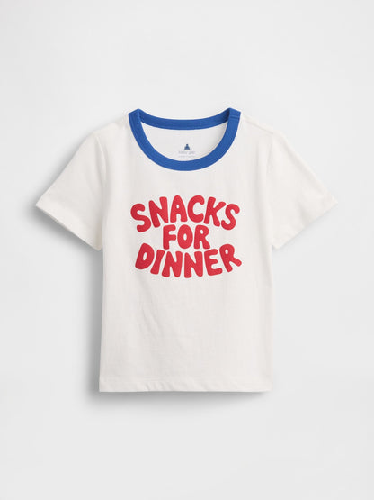 Baby &amp; Toddler Mix &amp; Match Graphic T-Shirt - SNACKS FOR DINNER / 12-18M
