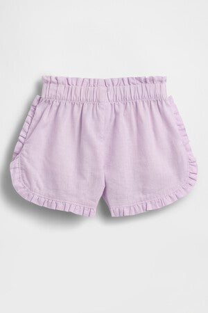 Baby &amp; Toddler Linen-Cotton Ruffle Dolphin Shorts