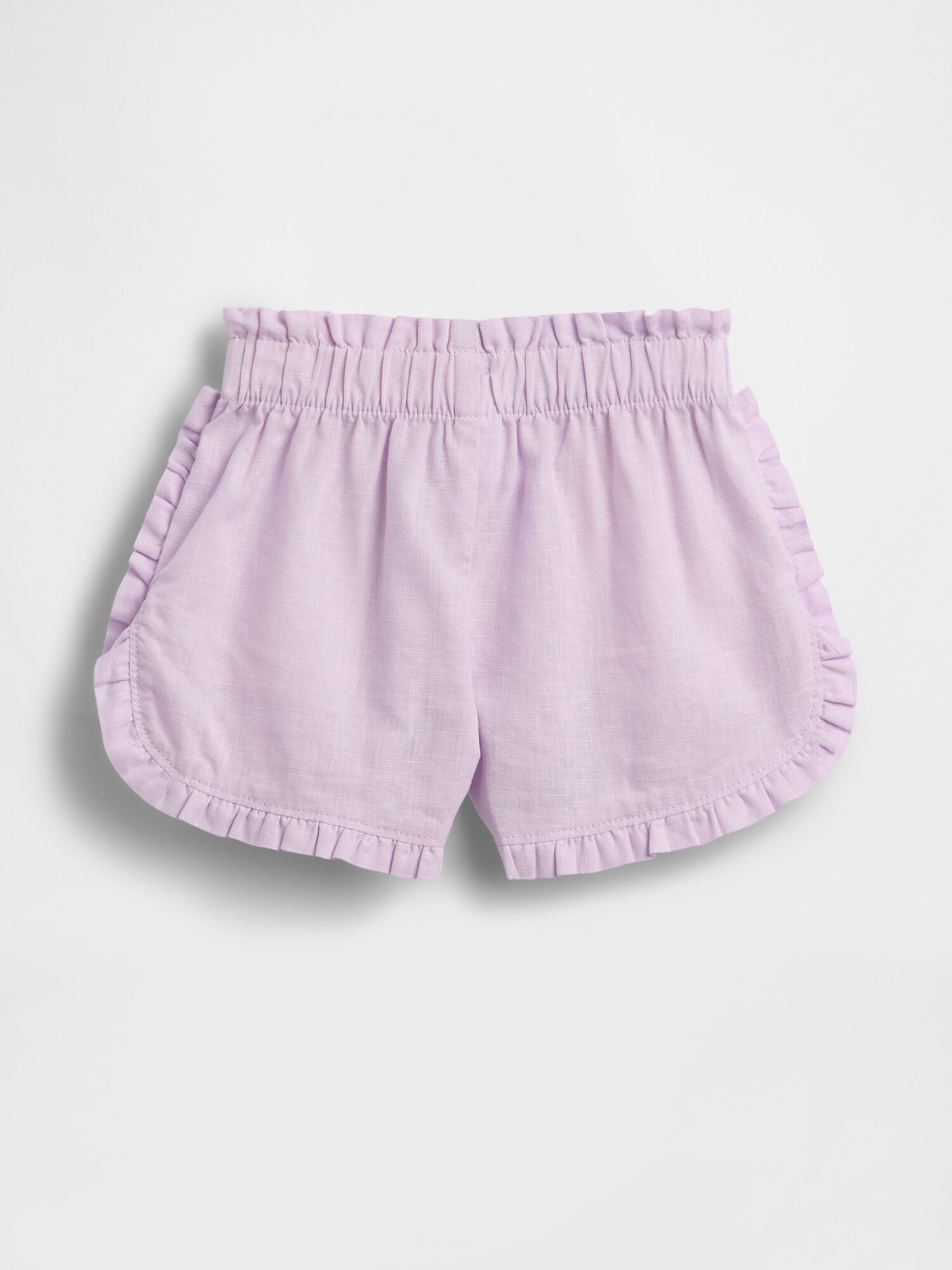 Baby &amp; Toddler Linen-Cotton Ruffle Dolphin Shorts