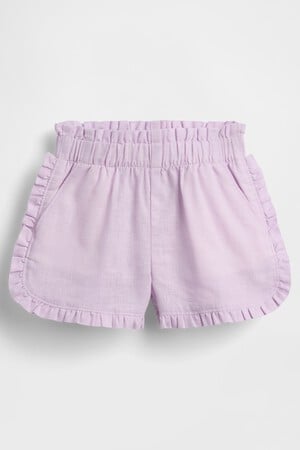 Baby &amp; Toddler Linen-Cotton Ruffle Dolphin Shorts