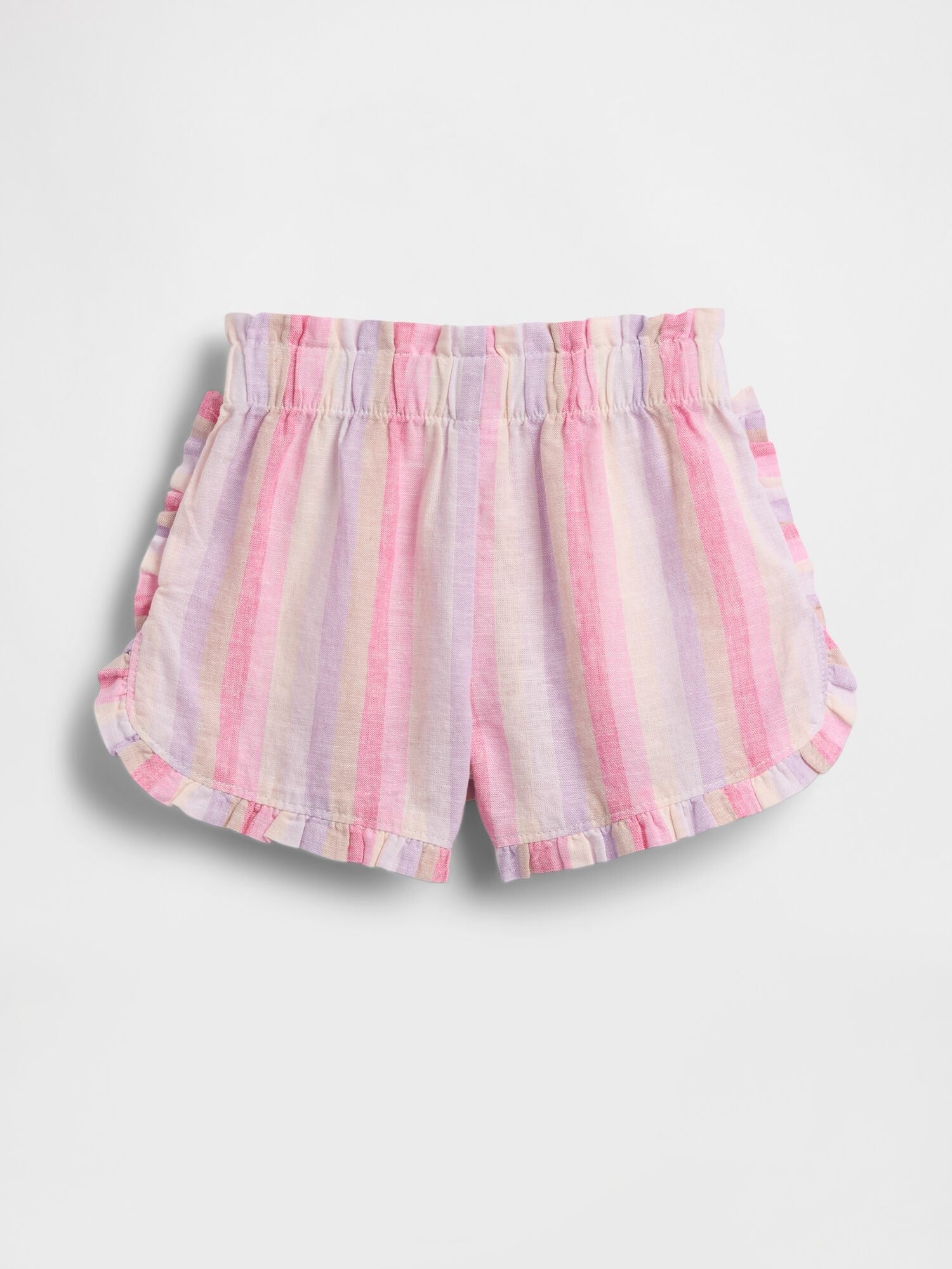 Baby &amp; Toddler Linen-Cotton Ruffle Dolphin Shorts
