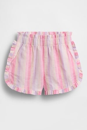 Baby &amp; Toddler Linen-Cotton Ruffle Dolphin Shorts