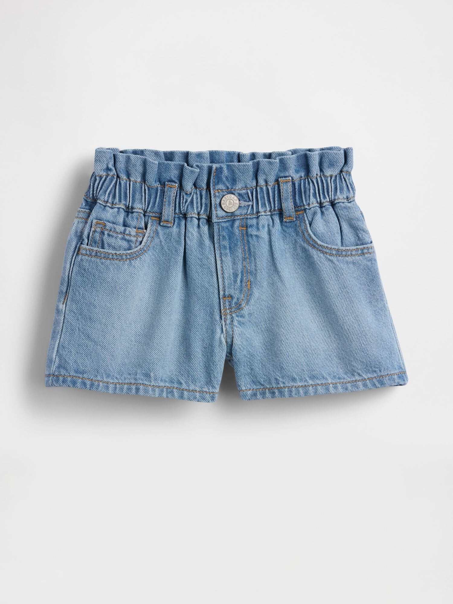 Baby &amp; Toddler UltraSoft Denim Stride Shorts - LIGHT WASH INDIGO 118 / 12-18M