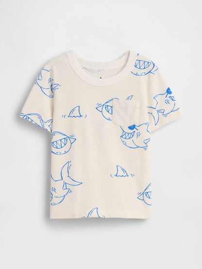 Baby &amp; Toddler Mix &amp; Match Pocket T-Shirt - AO SHARK / 12-18M