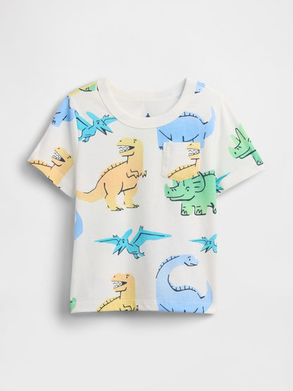Baby &amp; Toddler Mix &amp; Match Pocket T-Shirt - BIG DINOS / 12-18M