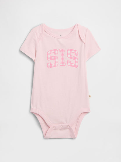 Baby Graphic Bodysuit - SP FAM PINK GINGHAM / 18-24M