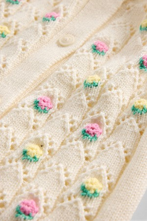 Baby Floral Pointelle Cardigan