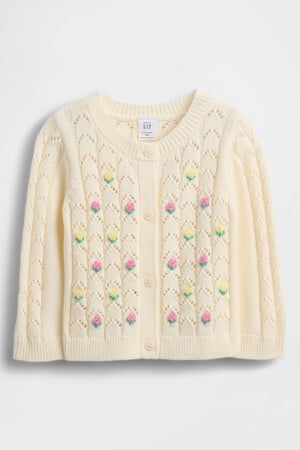 Baby Floral Pointelle Cardigan