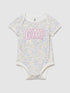 Baby Organic Cotton Gap Logo Bodysuit - NEW OFF WHITE FLORAL / 12-18M