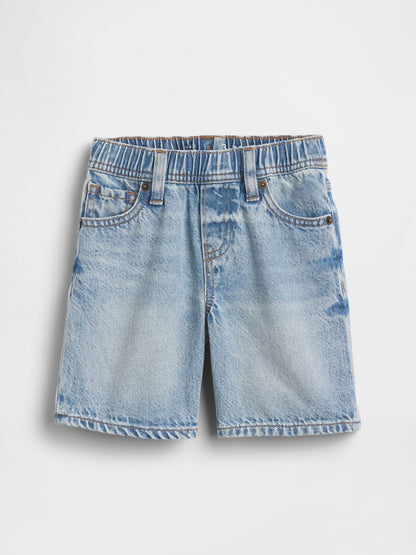 Baby &amp; Toddler UltraSoft Denim Pull-On Shorts - MEDIUM INDIGO 15 / 12-18M