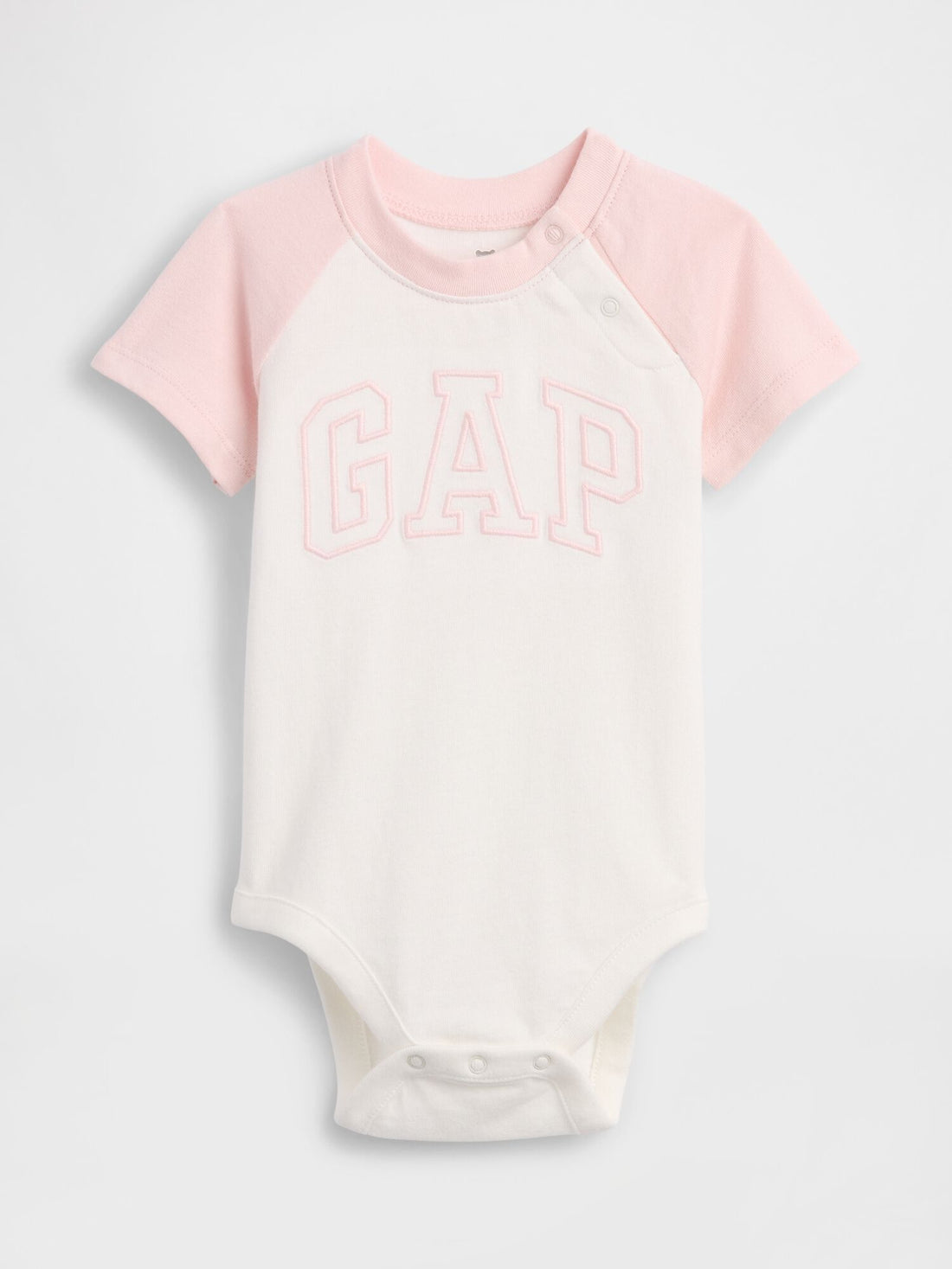 Baby Organic Cotton Gap Logo Raglan Bodysuit - SPRING PINK / 12-18M