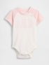 Baby Organic Cotton Gap Logo Raglan Bodysuit - SPRING PINK / 12-18M