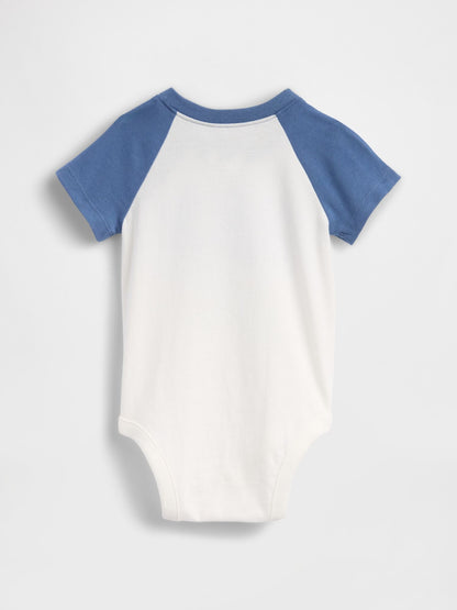 Baby Organic Cotton Gap Logo Raglan Bodysuit
