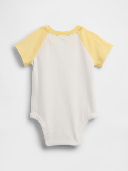 Baby Organic Cotton Gap Logo Raglan Bodysuit